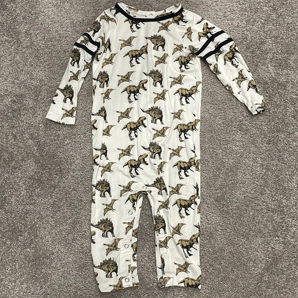 Kate Quinn Varsity Sleeve Dino Romper